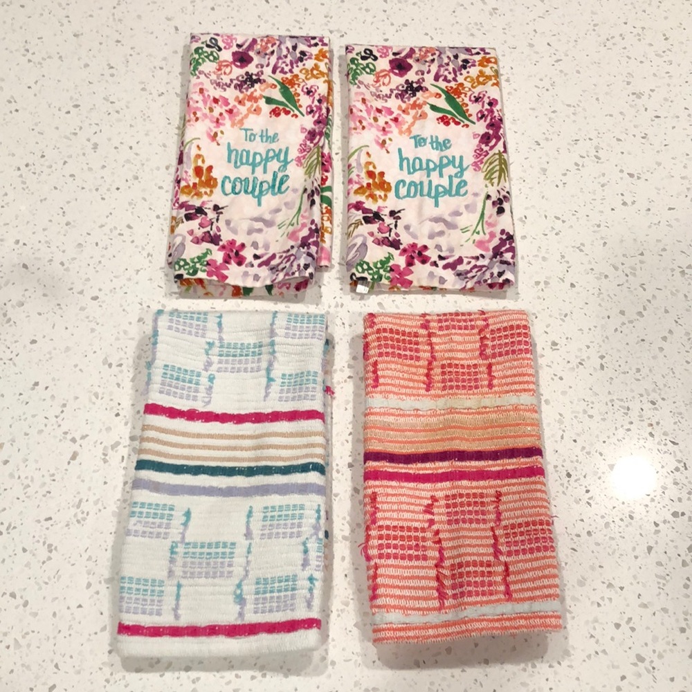 Anthropologie Kitchen Towels- Set of 4
